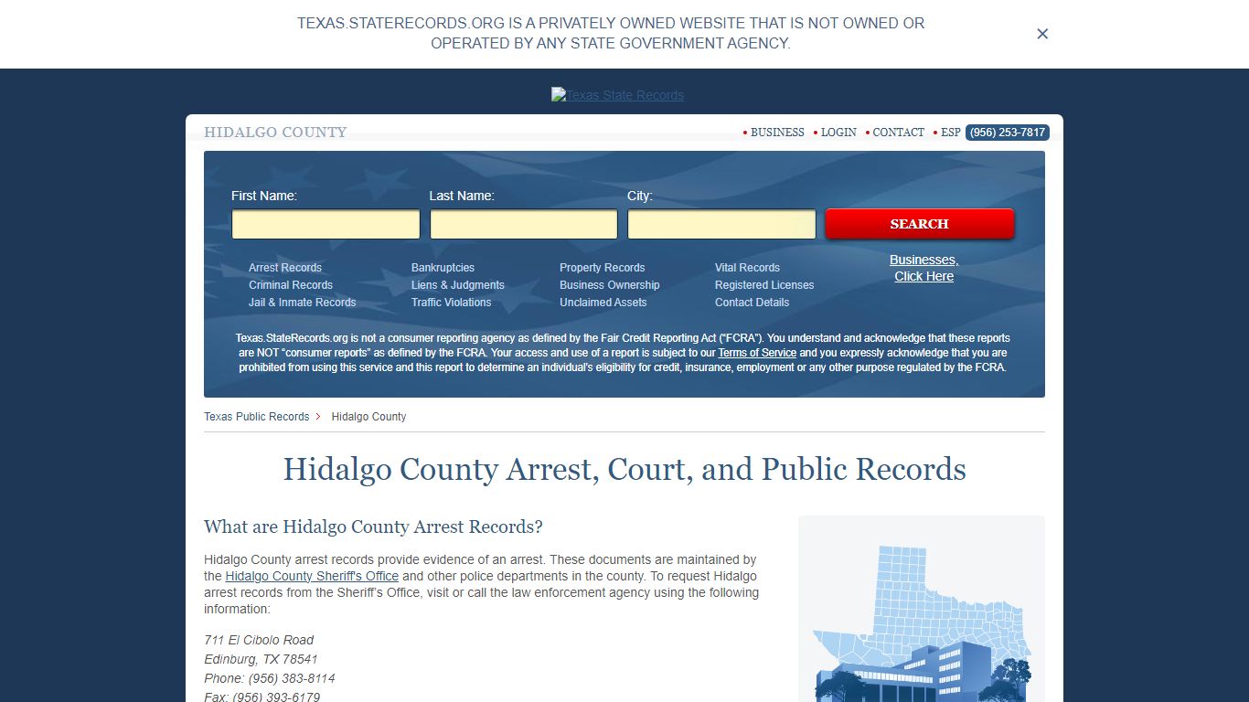 Hidalgo County Arrest, Court, and Public Records