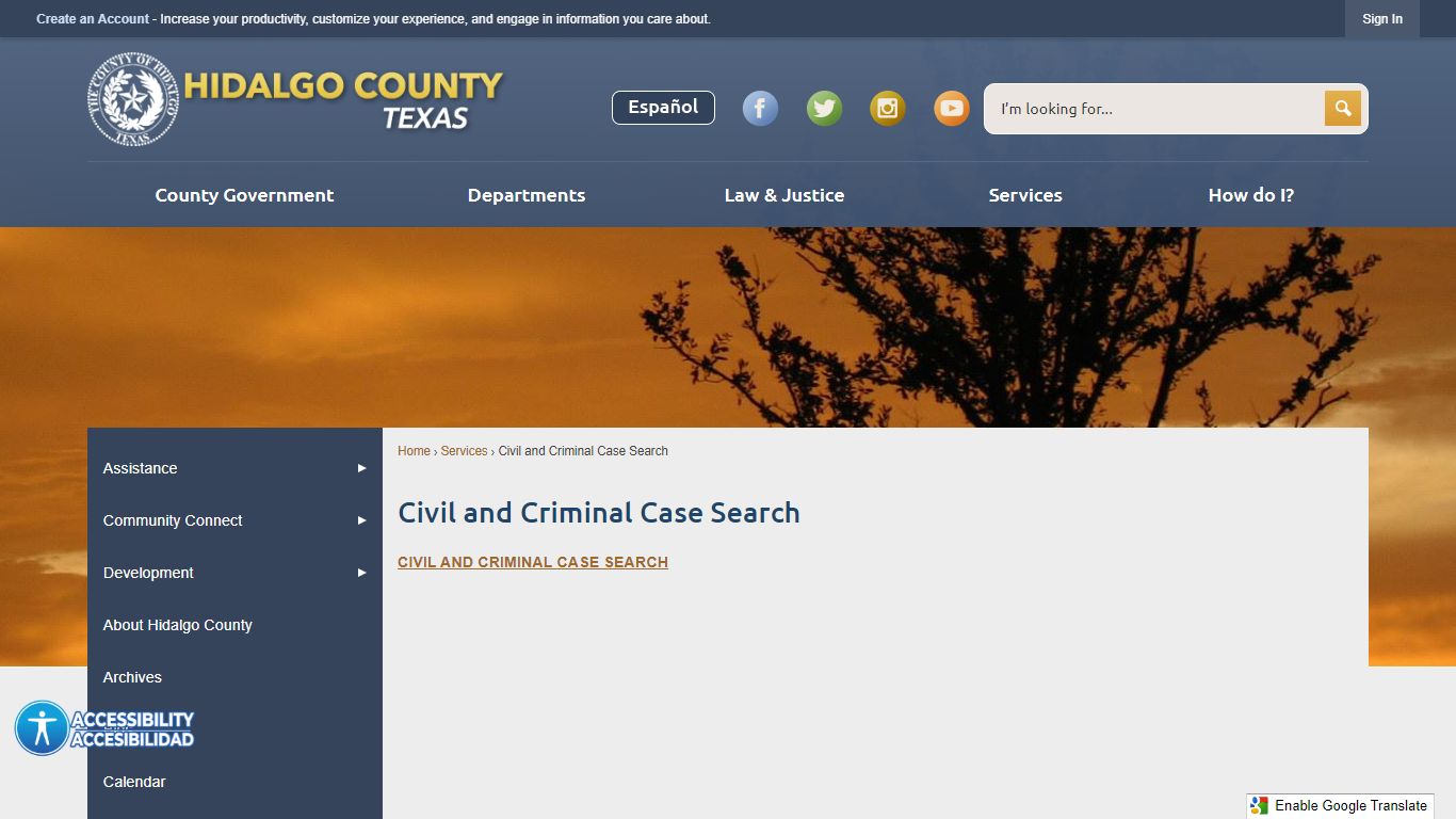 Civil and Criminal Case Search - Hidalgo County, Texas