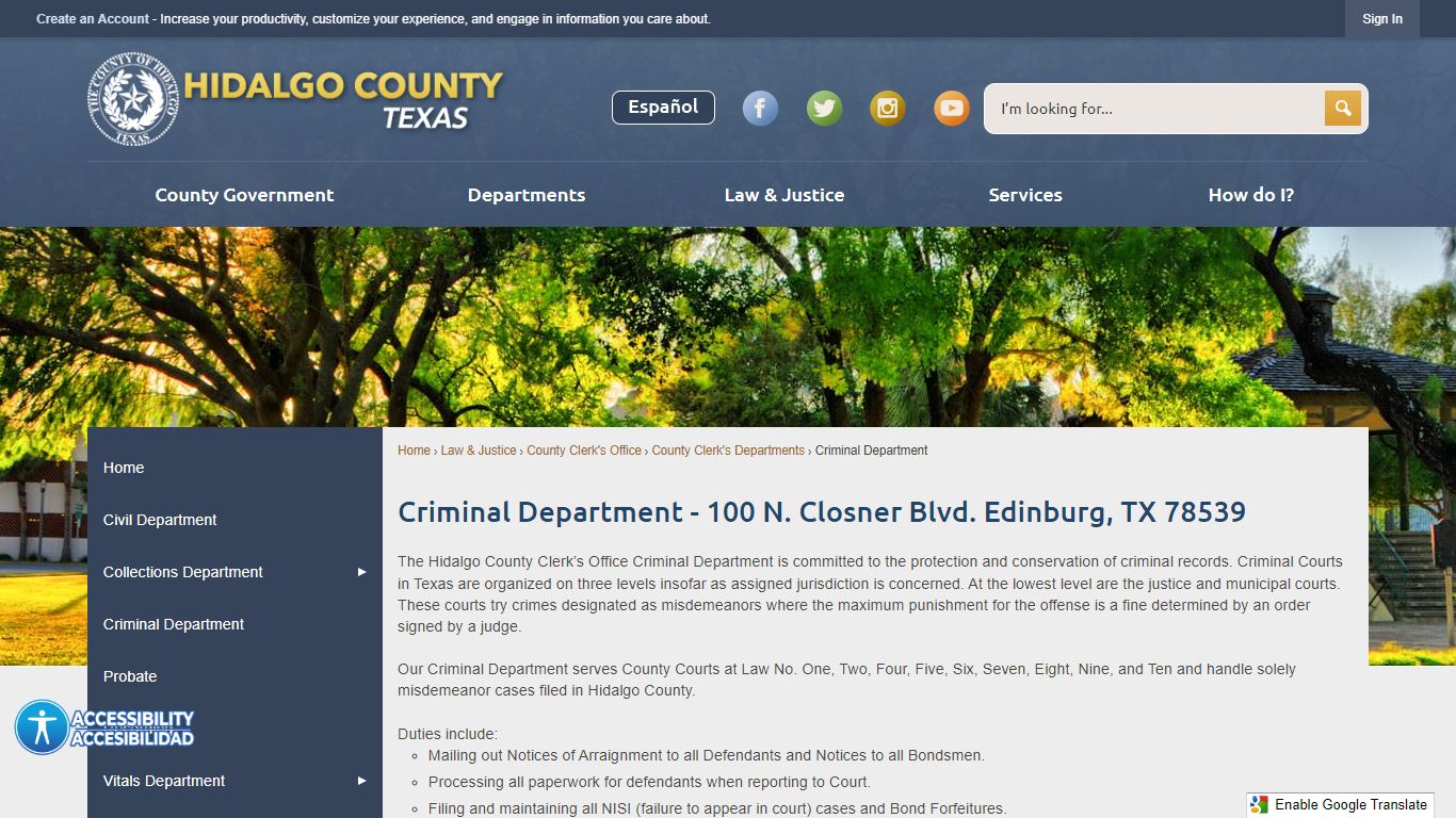 Criminal Department - Hidalgo County, TX - Official Website